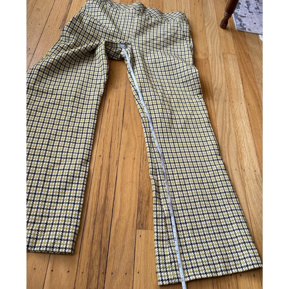 Spanx Perfect Kick Flare Dijon Jacquard Plaid Ponte Pull On Crop Pant Size S - Picture 11 of 16